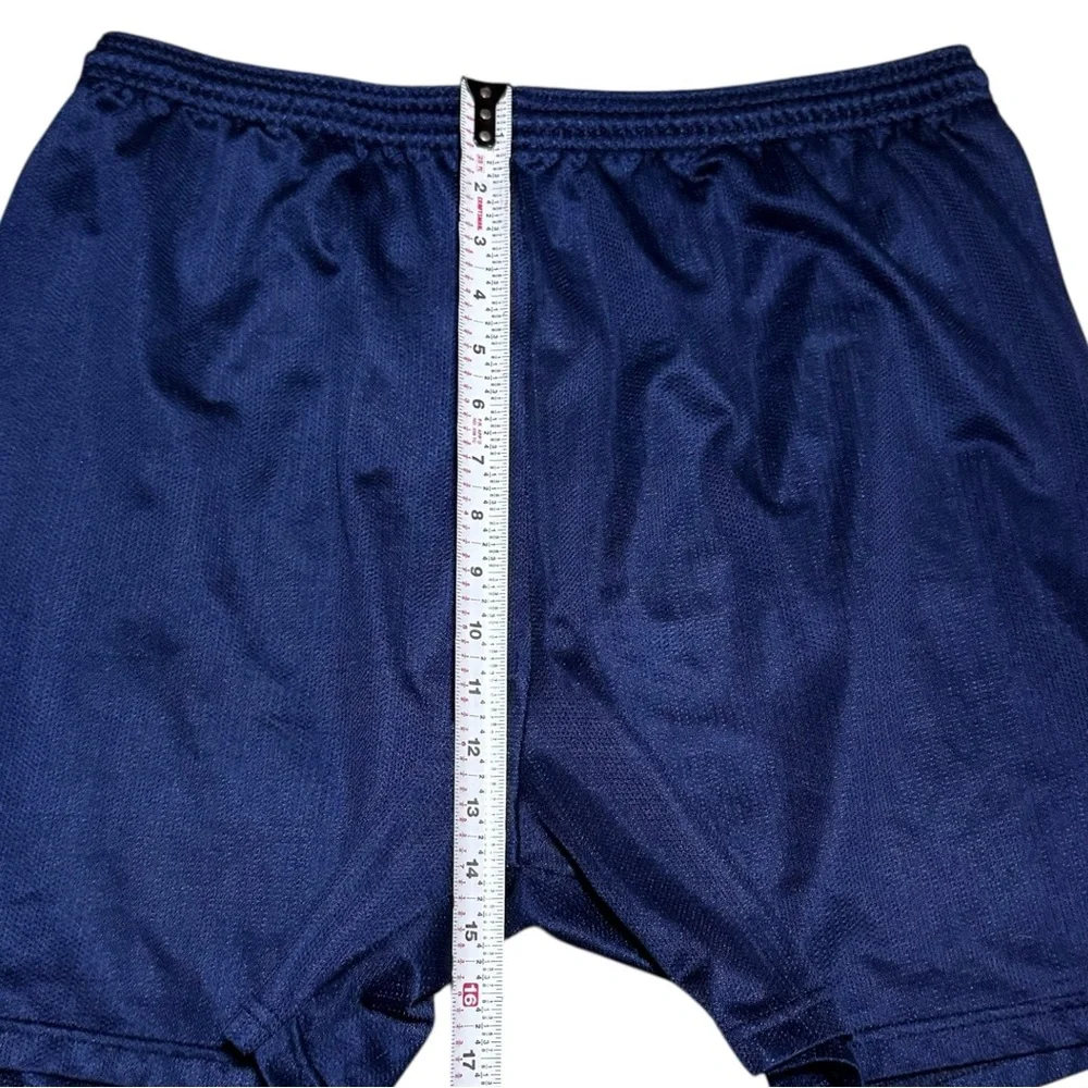 Vintage 90s‎ Adidas USA Made 100% Polyester Navy Mesh Shorts Men's XL